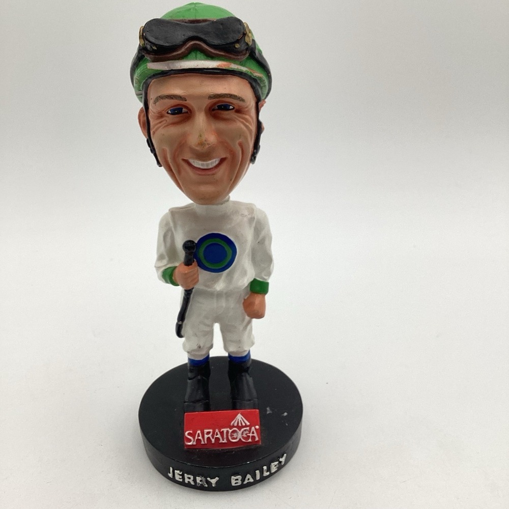 Jerry Bailey Bobblehead Jockey Hall of Fame Saratoga Horse Racing Collectible
